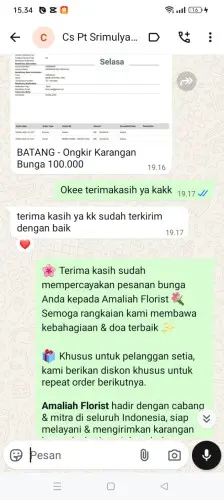 Testimonial Papan Bunga cilegon