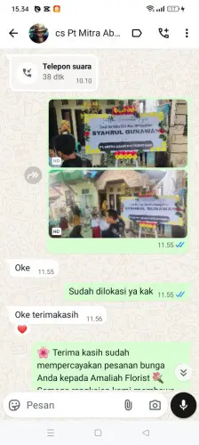 Testimonial Papan Bunga cilegon